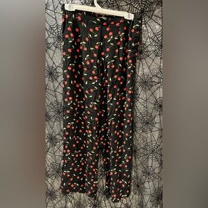 Cherry Print Women's Trousers